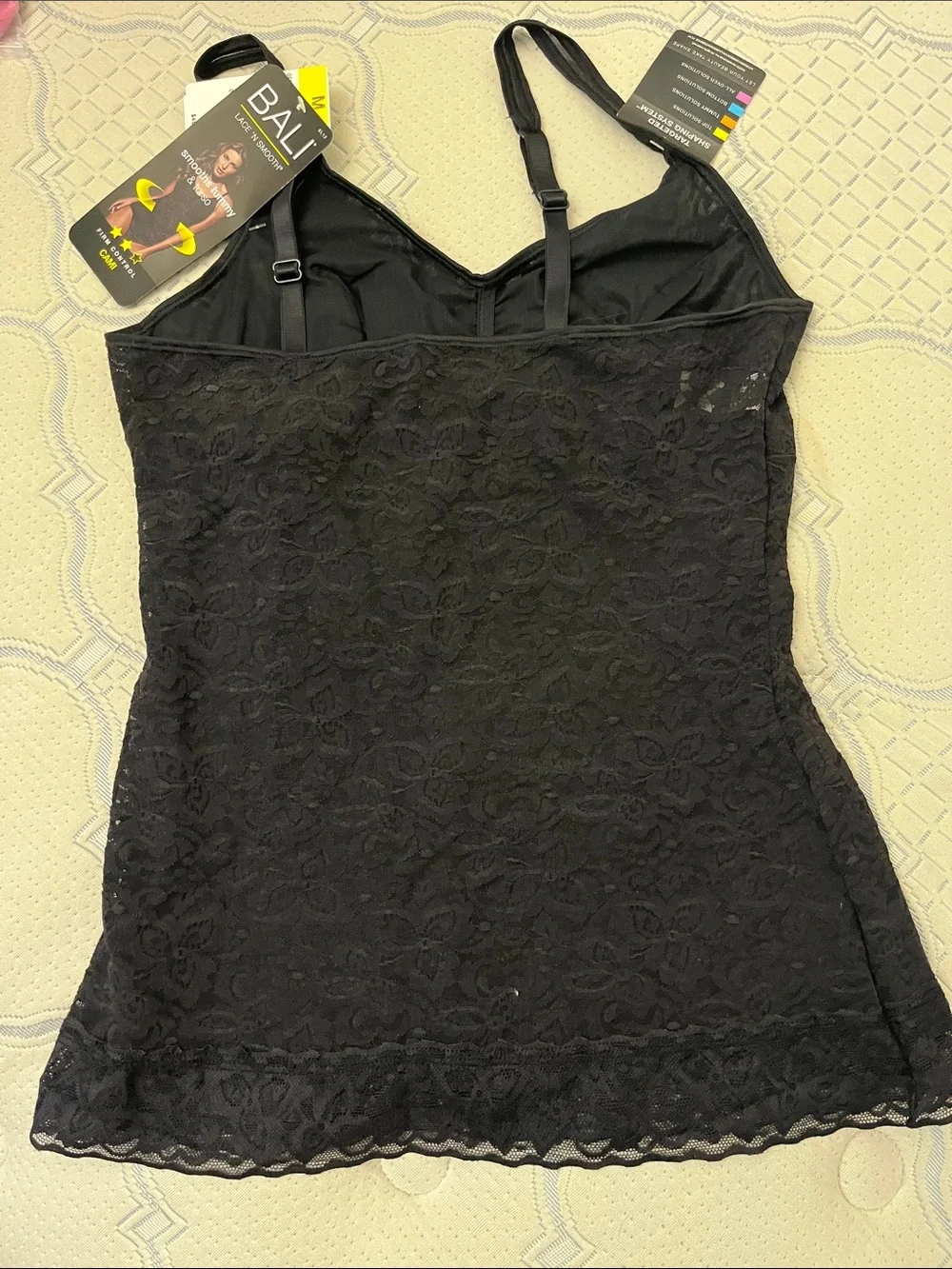 Bali Black Lace Shaping Camisole